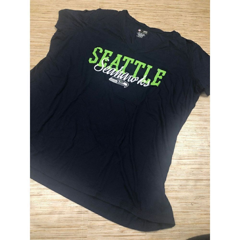Z-522 NFL Women's short Sleeve SEAHAWKS Top NAVY size XXXL nwot